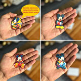 ÜTÜ İLE YAPIŞAN 4 ADET ÖRME KUMAŞ ARMA YIRTIK KAPATICI PRATİK YAMA TEKSTİL PATCH MiCKEY MOUSE