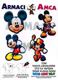 ÜTÜ İLE YAPIŞAN 4 ADET ÖRME KUMAŞ ARMA YIRTIK KAPATICI PRATİK YAMA TEKSTİL PATCH MİCKEY MOUSE 2
