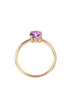 Oval Ametist Taşlı Esila Yüzük 0602R0052