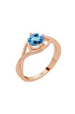 Mavi Topaz Taşlı Moana Yüzük 0602R0058