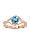 Mavi Topaz Taşlı Moana Yüzük 0602R0058