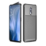 Smcase Oppo Reno Kılıf Negro Karbon Silikon  Tam Kapatan Cam
