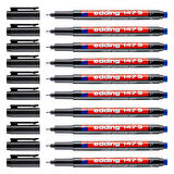 Edding 147 S Permanent Silgili Asetat Kalemi 0.3 mm Siyah 10 Adet