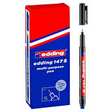 Edding 147 S Permanent Silgili Asetat Kalemi 0.3 mm Siyah 10 Adet