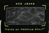 Erkek Tişört Bisiklet Yaka Siyah %100 Pamuk Slim Fit Baskılı T-shirt NCS JEANS 1104