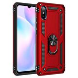 Gpack Xiaomi Redmi 9A Kılıf Tank Koruma Vega Standlı Yüzüklü Mıknatıslı