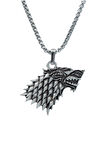 Game Of Thrones Kurt Örme Zincir Kolye - Gümüş Kaplama - Erkek Kadın Kolye - No:1359