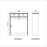 110 cm (iç genişlik) petek üstü kahve köşesi
