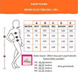 Kadın Yuvarlak Yaka Geniş Battal Beden Viskon Cepli Büyük Beden Mevsimlik Pijama Takımı