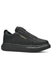 Günlük Erkek Casual Lastikli Kalın Yüksek Topuklu Desenli Taban Oval Burun Sneaker Spor Ayakkabı 111
