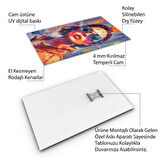 İnsan Cam Tablo - Karışık - Dikey Motif 01-001
