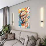 İnsan Cam Tablo - Karışık - Dikey Motif 01-047