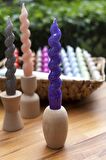 M'art Home Spiral Mor Şamdan Mum