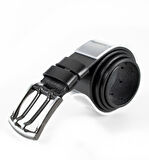 Erkek Siyah Çift Dilli Spor Kemer 1801295