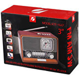 Saatli Fenerli Bluetooth Lu Usb Li Nostaljik Radyo Ktf-1647