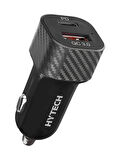 Hytech HY-X49 43W PD 25W + USB QC3.0 Siyah Araç Şarj Cihazı