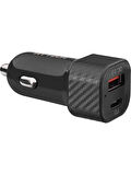 Hytech HY-X49 43W PD 25W + USB QC3.0 Siyah Araç Şarj Cihazı
