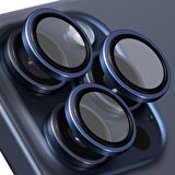 İPHONE 16 UYUMLU SAFİR CAM TELEFON KAMERA LENS KORUYUCU MAVİ