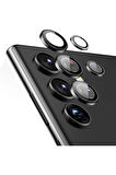 SAMSUNG S23 ULTRA UYUMLU SAFİR CAM TELEFON KAMERA LENS KORUYUCU SİYAH