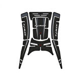 Gp Kompozit Tank Pad Set Karbon Desenli Gri Beyaz Yamaha Nmax 125 155 2021 2024