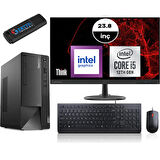 Lenovo Thinkcentre Neo 50T Gen4 Intel I5 12400 32GB 512GB SSD Windows 11 Home Fullhd 23.8 Inç Mon Masaüstü Bilgisayar 12JB005DTRM32 + Zetta Flash Bellek
