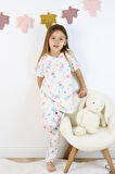 Kız Çocuk Pamuklu Penye Kumaş Baskılı Pijama Takımı 