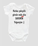 Organik %100 Pamuk Herkes Yakışıklı Görsün Baskılı Bebek Body ZBN072