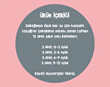 Organik %100 Pamuk Sarı Lacivert 12 Aylık Zıbın Seti Bebek Body ZBN128