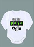 Uzun Kollu %100 Organik Pamuk Baskılı Bebek Body Çıtçıtlı Zıbın ZBN017