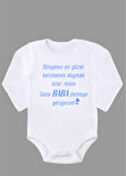 Uzun Kollu %100 Organik Pamuk Baskılı Bebek Body Çıtçıtlı Zıbın ZBN096