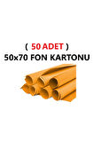 ( 50 Adet ) 50x70 Cm Turuncu Renkli Fon Kartonu Rulo Canlı Renk Büyük Boy Anaokulu Kreş Okul