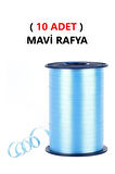 ( 10 Adet ) 200 Metre Rabant Mavi Rafya Şerit Kurdele