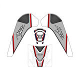 Gogo Tank Pad 004 Gri-beyaz-kırmızı Honda Afrıca Twın