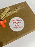 Bizi Tercih Ettiğiniz İçin Teşekkür Ederiz kalın yazı Yuvarlak Yapışkanlı Etiket 5x5 cm 100 adet