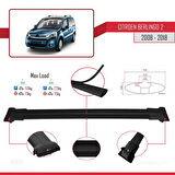 Citroen Berlingo 2 (B9) 2008-2018 Arası ile Uyumlu FLY Model Ara Atkı Tavan Barı Siyah 2 Adet
