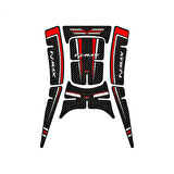 Gp Kompozit Tank Pad Seti Karbon Desenli Kırmızı Yamaha Nmax 125 155 2021-2024