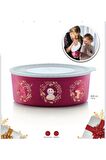 Tupperware Su Yuvarlak Kırmızı Kardan Adam Yılbaşı Kurabiye Kutusu - 1.5 Lt