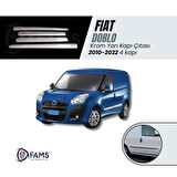 Fiat Doblo MK 2 Krom Yan Kapı Çıtası 4 Kapı 2010 - 2022 arası P. Çelik