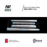 Fiat Doblo MK 2 Krom Yan Kapı Çıtası 4 Kapı 2010 - 2022 arası P. Çelik