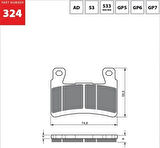 Gold Fren Balatası 324 Kawasakı Zx-6r 636 Edf Non Abs /636 Cc 13 - 2f Zx-6r 636 Fdf Abs Model / 636 