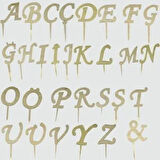 Sarı Renkli Harf Pasta ve Kek Pleksi