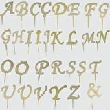 Sarı Renkli Harf Pasta ve Kek Pleksi