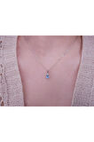 Pırlanta ve Sky Blue Topaz Serenity Kolye 0617P0063