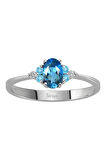 Pırlanta Ve Topaz Cadenza Yüzük