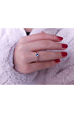 Pırlanta Ve London Blue Topaz Taşlı Aurora Yüzük