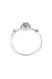 Pırlanta ve Sky Blue Topaz Buz Kristali Yüzük