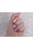Pırlanta ve Oval Mavi Topaz Taşlı Aquala Yüzük 1117R0340
