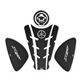 Gogo Tank Pad-yan Pad Depo Kapak Stikeri Pad Yamaha Yzf-r25 2014-2018 Siyah Karbon Desen