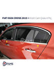 Fiat Egea / Tipo Krom Cam Çıtası 4 Parça 2015 Ve Üzeri Paslanmaz Çelik