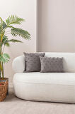 Swita Home İKİLİ Dekoratif Puantiye Keten Kumaşlı Kırlent Kılıfı 43x43, 35X50